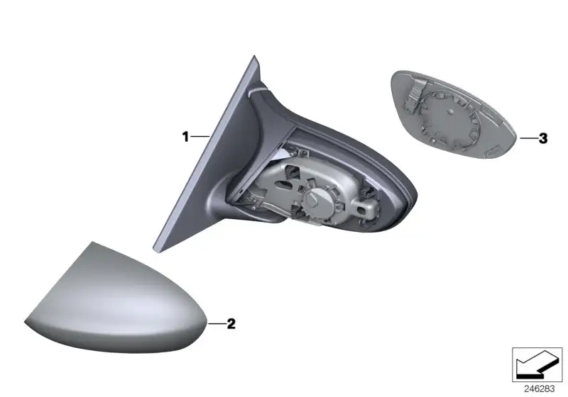BMW Spiegelglas beheizt Weitwinkel rechts E81 E82 E88 E90 E92 E93