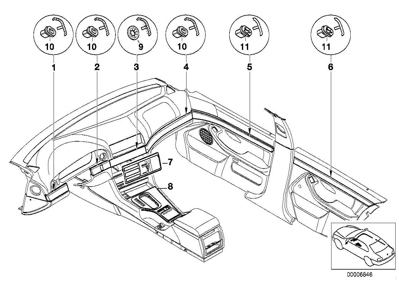 BMW Einsatz E39 51457000912 - Bildposition 10
