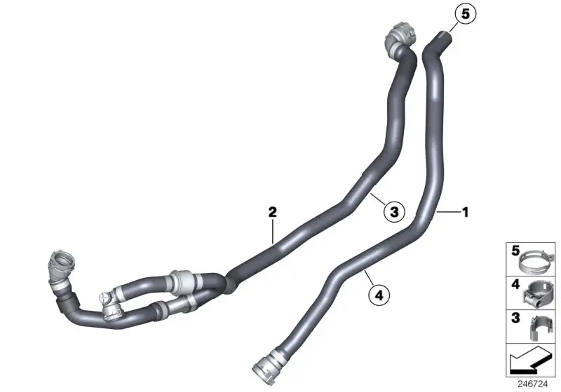 BMW Schlauch Motorvorlauf-Heizkörper E82 64219222129