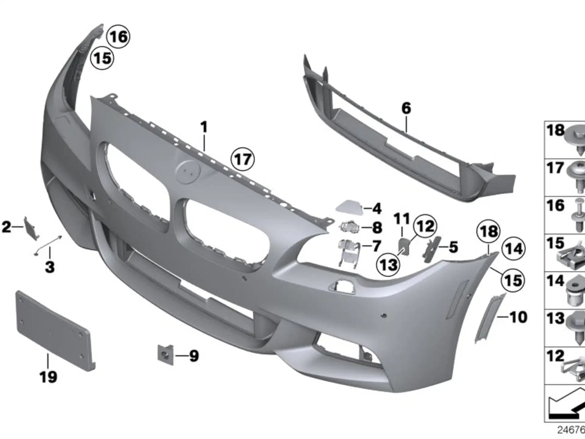 BMW Abdeckung Abschleppöse grundiert vorn F10 F11 51118048681