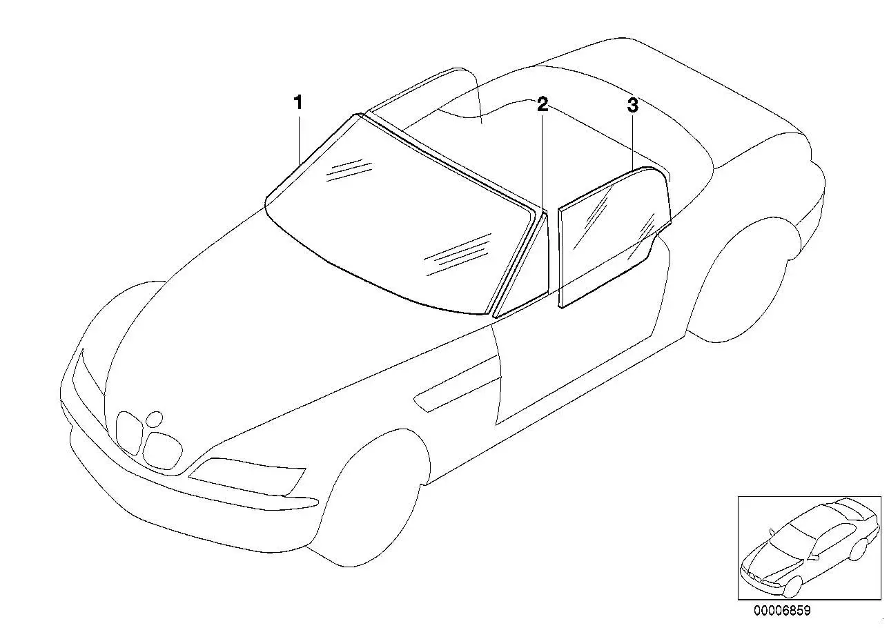 BMW Frontscheibe grün Grünkeil 51318400512
