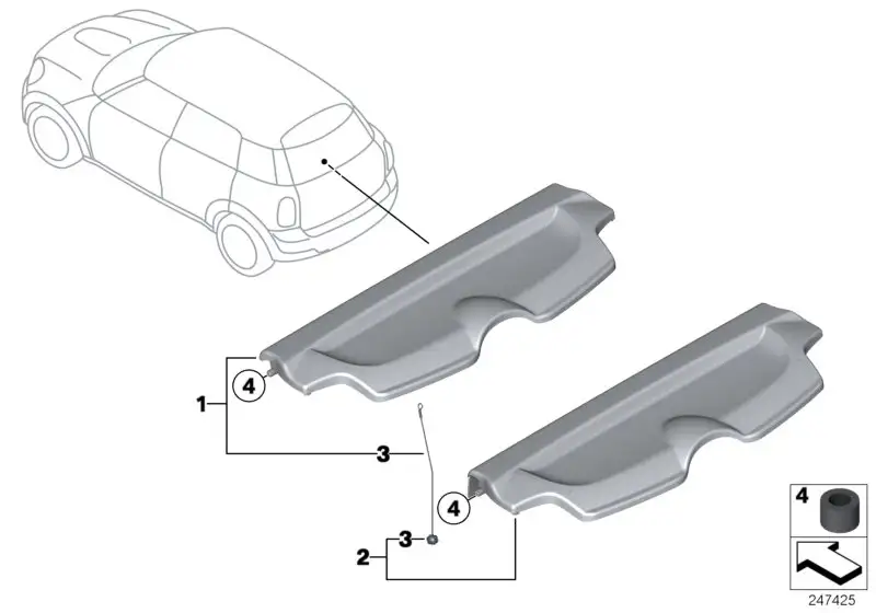 BMW Ablegeboden R60 51479811137 - Bildposition 01