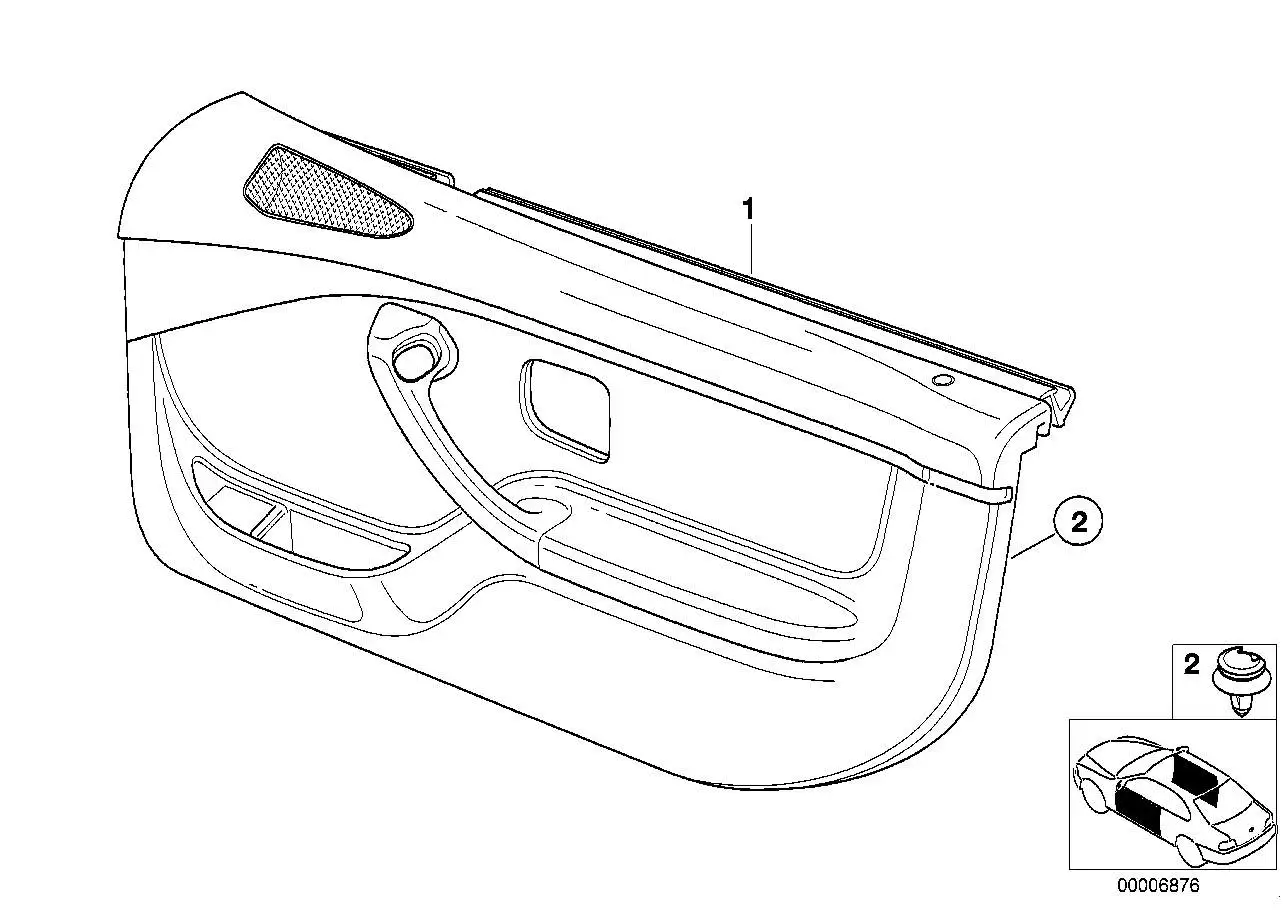BMW Türverkleidung Leder rechts 51418401166 - Bildposition 01