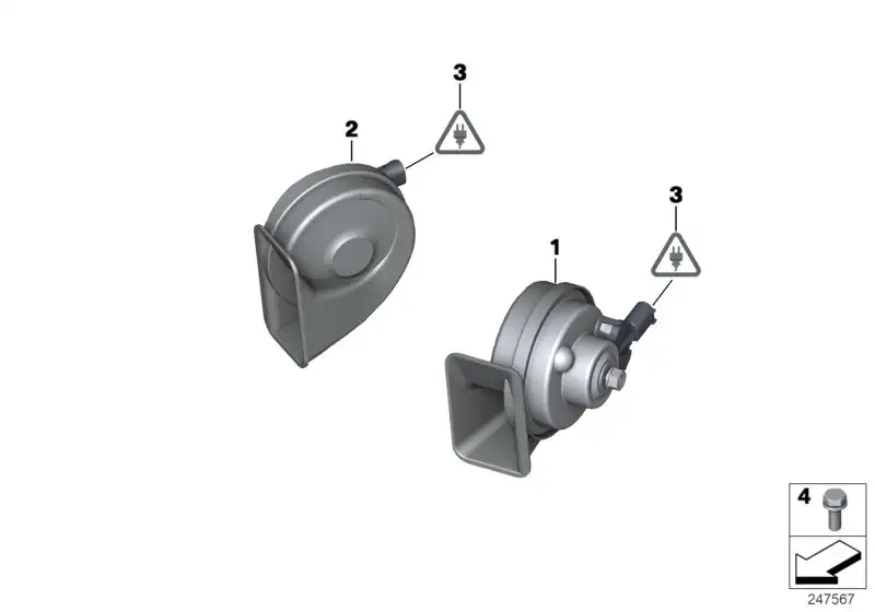 BMW Fanfare Tiefton E53 E84 E90 E91 E92 E93 61337159421 - 3er, X1