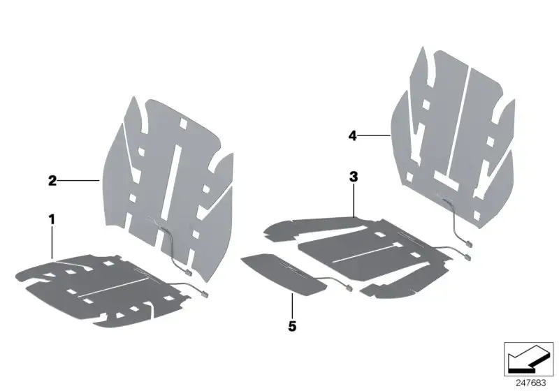 BMW Heizelement Oberschenkelauflage Sport F20 F21 F22 F23 F30 F31