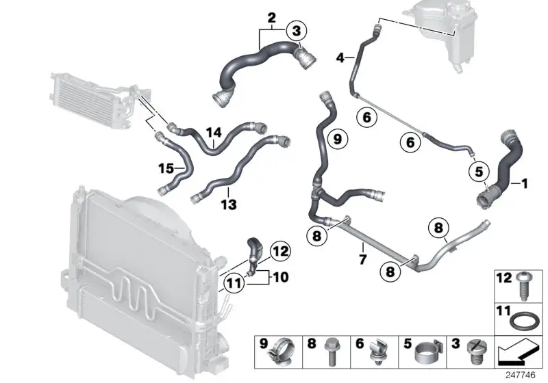 BMW Kühlmittelschlauch E84 E89 17117620688