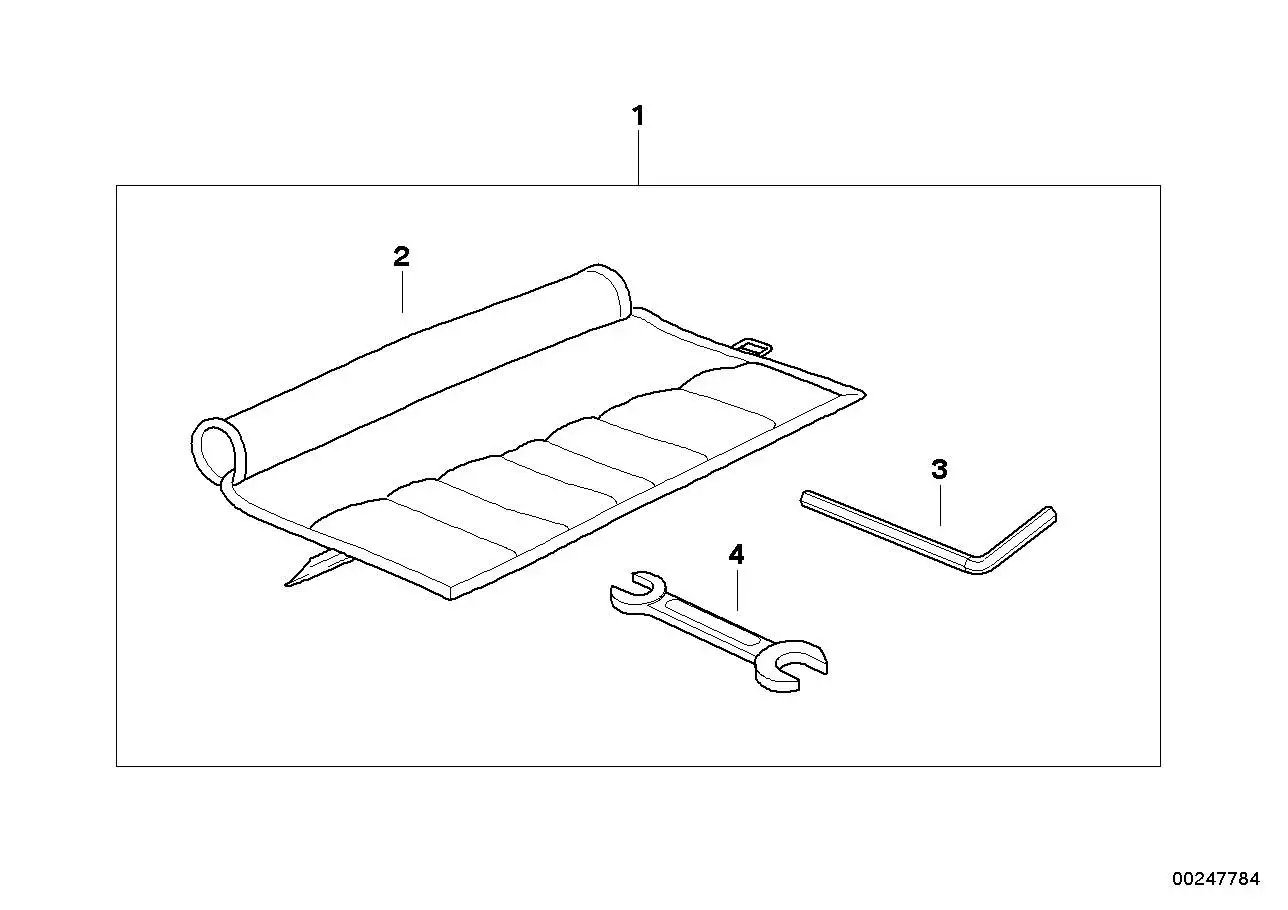 BMW Bordwerkzeug Ergänzungssatz K40 71118528327 - Bildposition 01