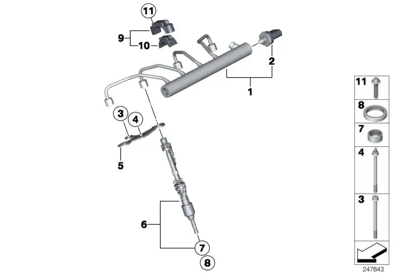 BMW Injektor F01 F02 F06 F07 F10 F11 F12 F13 F15 F16 F20 F21 F22