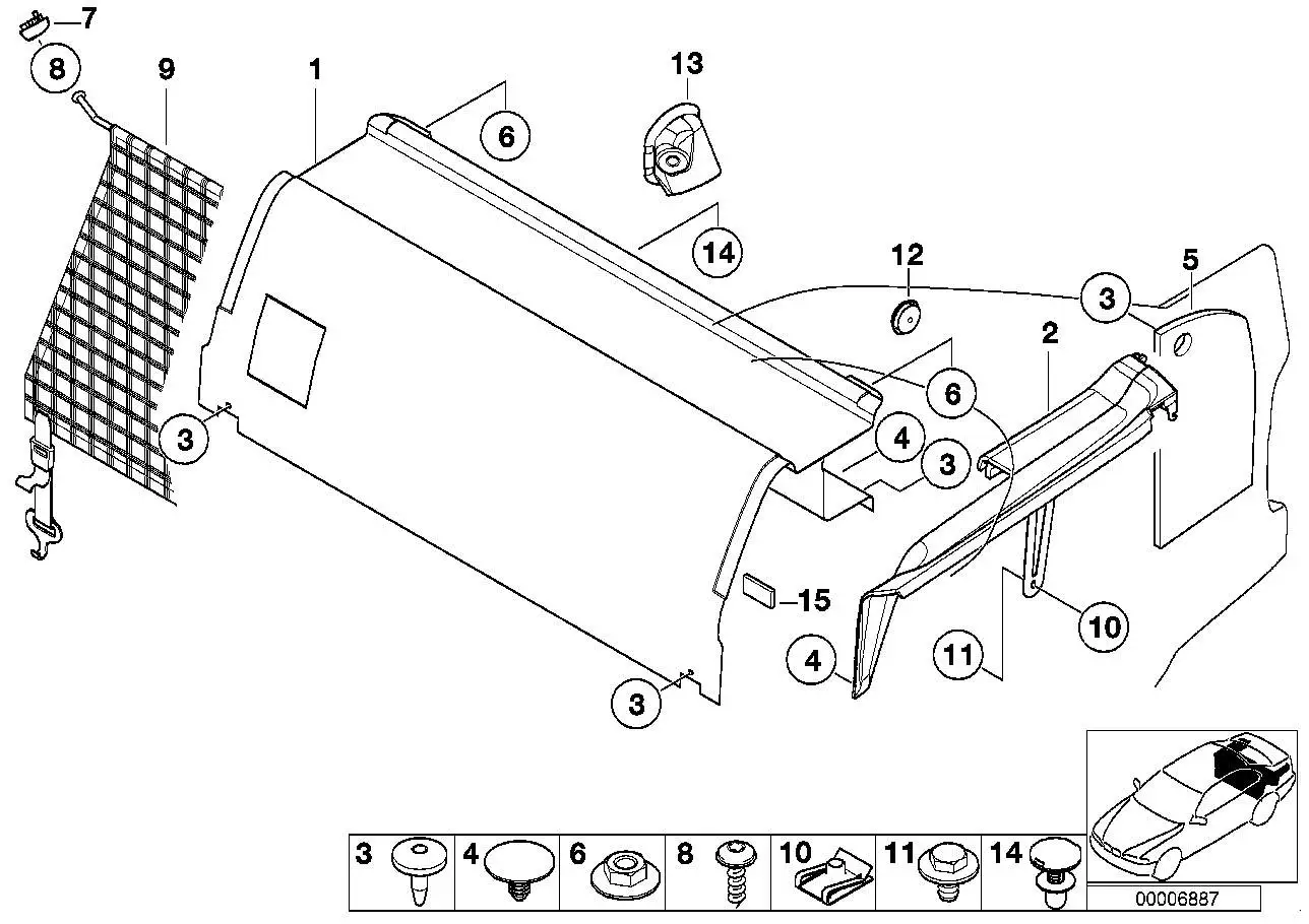 BMW Schraube E34 E36 E39 52108119276