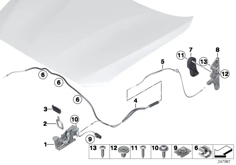BMW Schlauchhalter E32 E34 E53 E60 E61 F20 F21 F22 F23 F30 F31 F3
