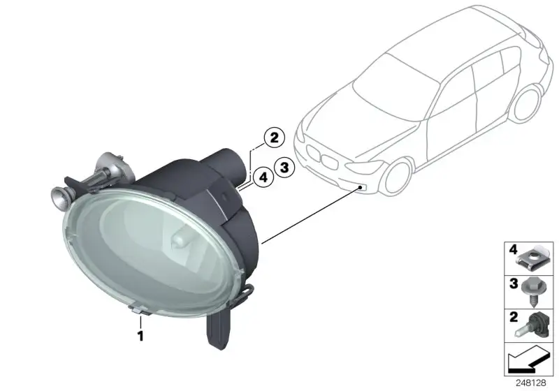 BMW Nebelscheinwerfer rechts E92 E93 F07 F10 F11 F22 F23 63177839