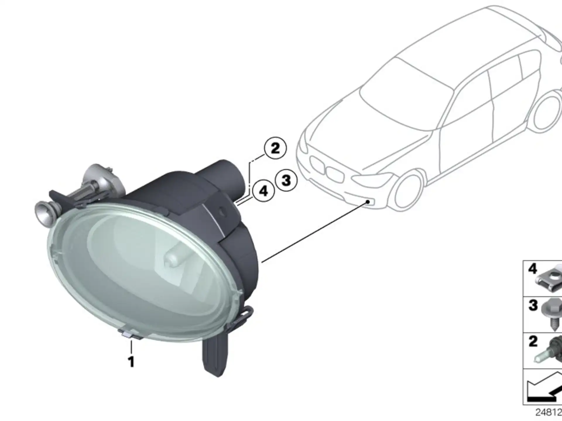 BMW Nebelscheinwerfer LED rechts F20 F21 F22 F23 F30 F31 F32 F33 F34 F36 63177315560