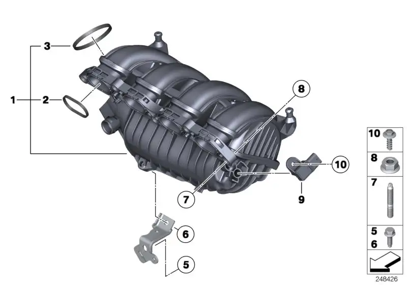BMW Sensor Differenzdruck R55 R56 R57 R58 R59 R60 R61 13627599905