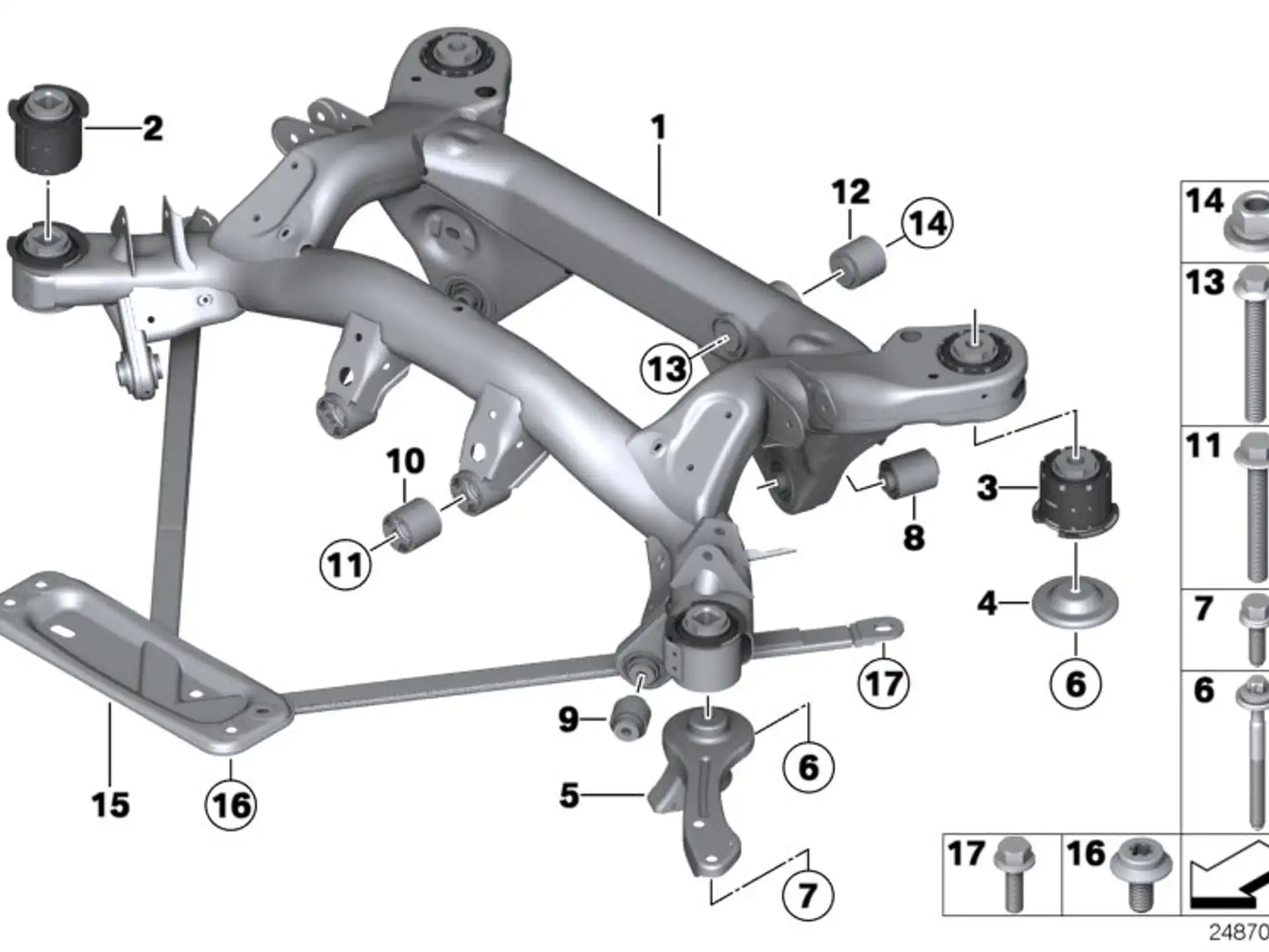 BMW Gummilager vorne E82 E90 E92 E93 33312284019