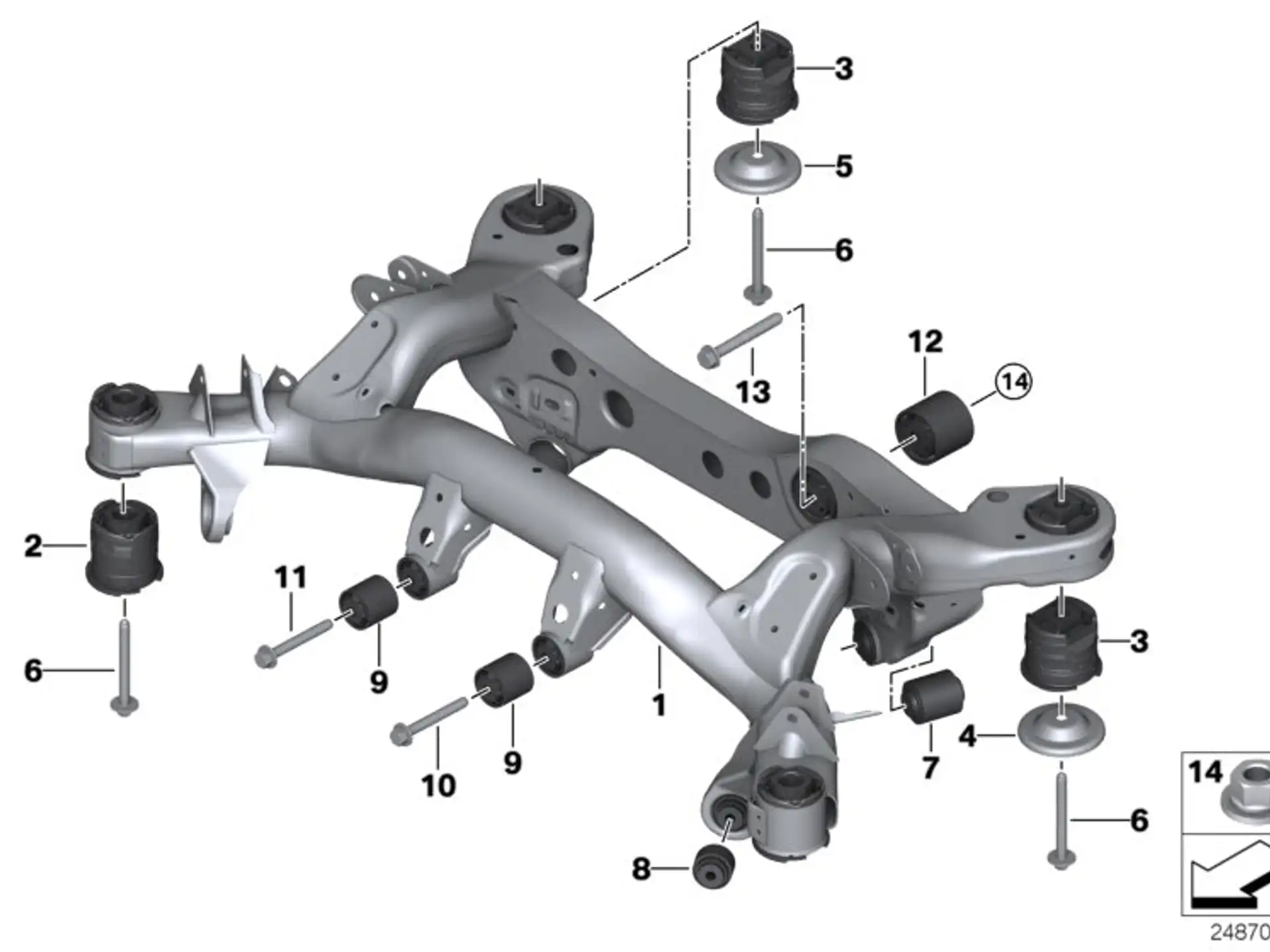 BMW Anschlagscheibe hinten E81 E82 E84 E87 E88 E90 E91 E92 E93 F20 F21 F22 F23 F25 F26 F30 F31 F32 F33 F36 F97 F98 G01 G02 33316794866