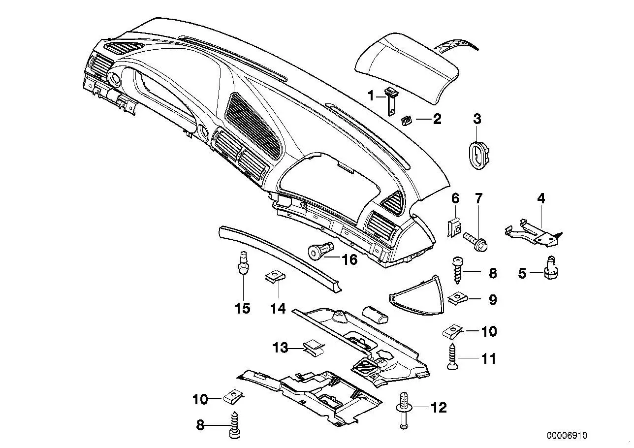 BMW Klammer E36 E38 E46 51458146761 - Z3 E36, 3er E46, 7er E38