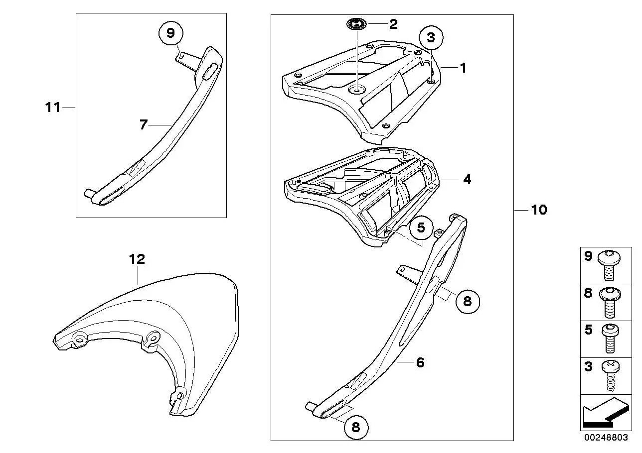 BMW Satz Gepäckträger K27 77448521412