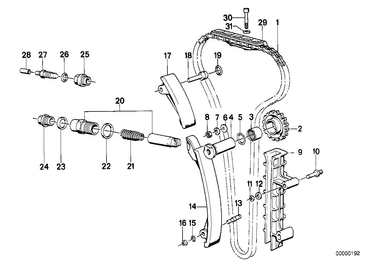 BMW Kettenrad E30 E36 E24 E23 E34 11311304255
