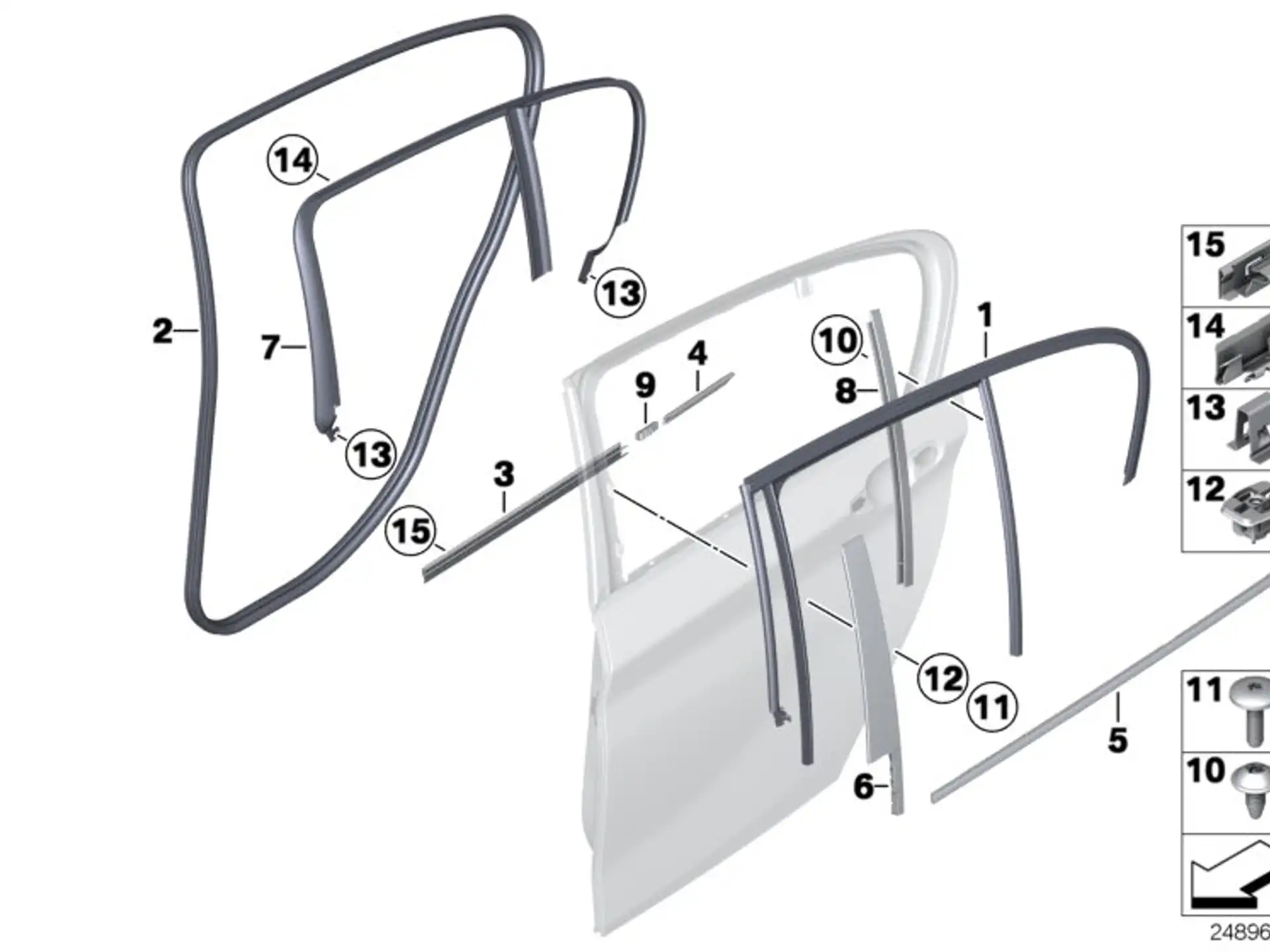 BMW Schachtabdeckung aussen Tür hinten link F20 51337463177