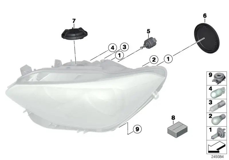 BMW Abdeckkappe Fernlicht/Tagfahrlicht E60 E61 F20 F21 6312718727