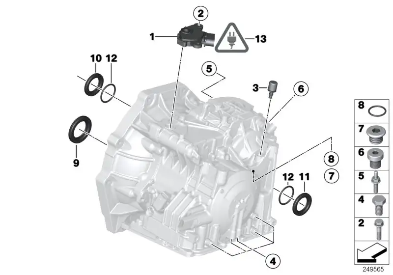 BMW Dichtring R52 R53 R55 R56 R57 R58 R59 R60 R61 24117551099 - B