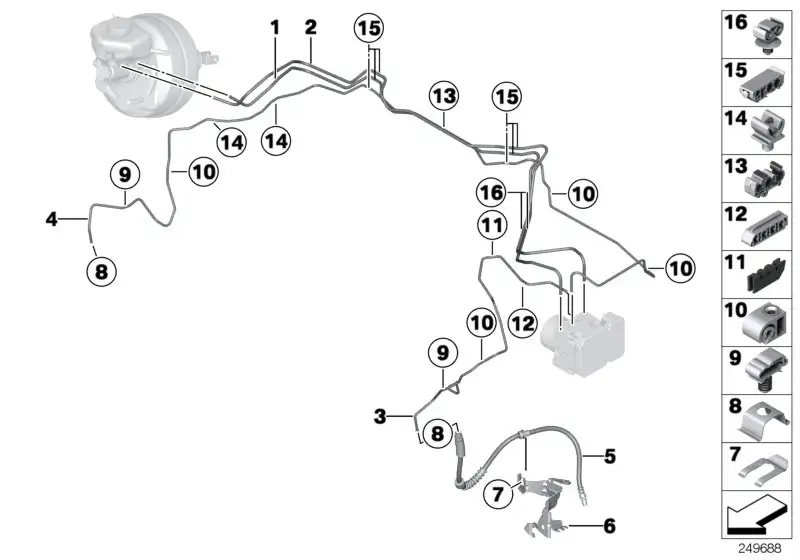 BMW Bremsschlauch vorne F20 F21 F22 F23 F30 F31 F32 F33 F34 F36 3
