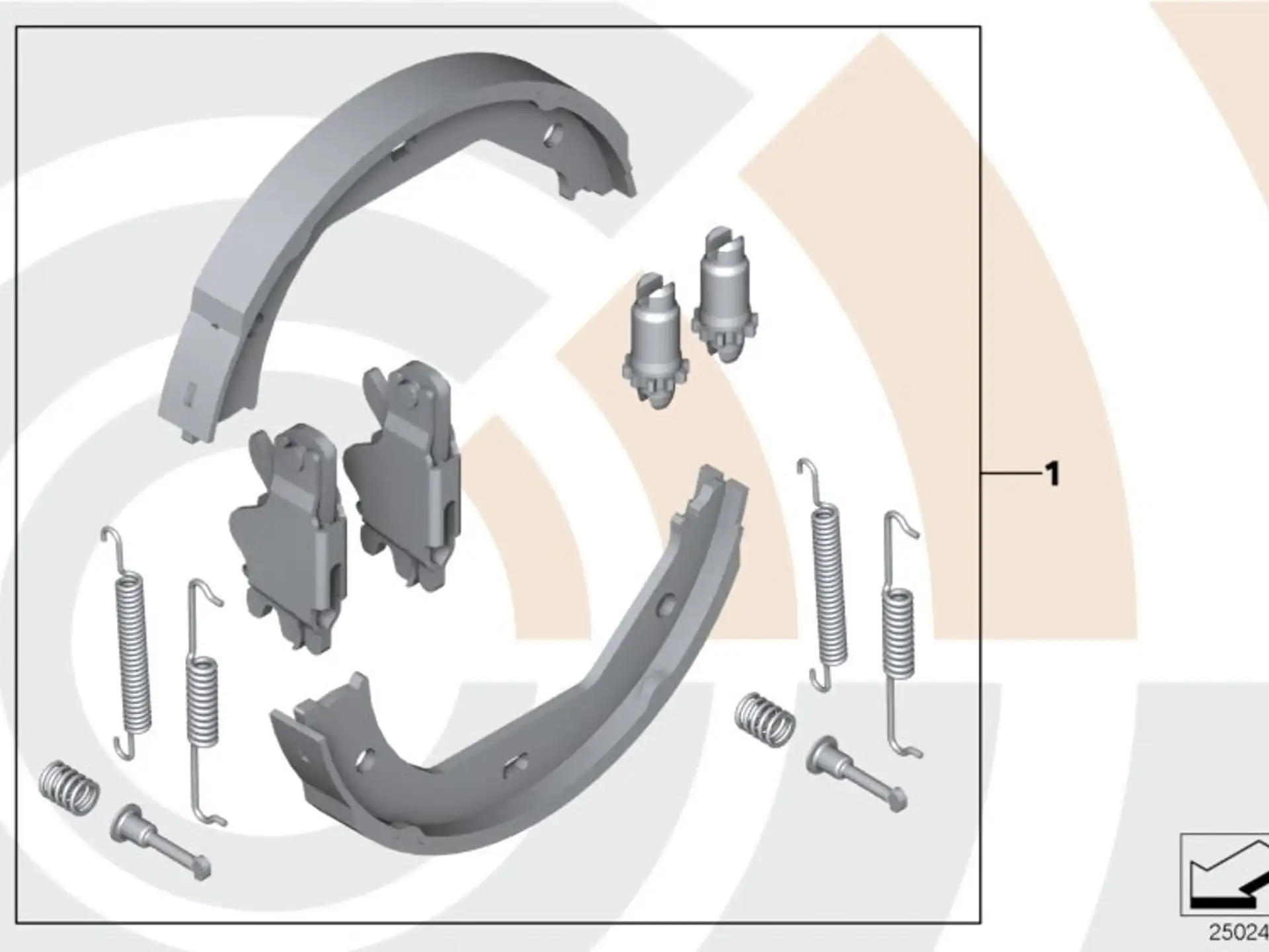 BMW Service Kit Reparatursatz Bremsbacken E46 E81 E82 E84 E87 E88 E90 E91 E92 E93 F30 F31 34212213311