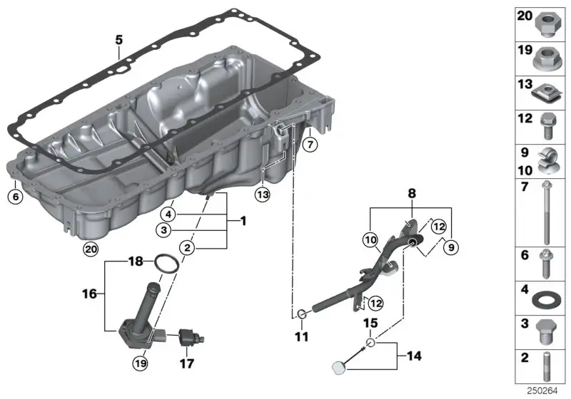 BMW Führungsrohr E70 E71 E90 E91 E92 E93 F01 F02 F07 F10 F11 1143