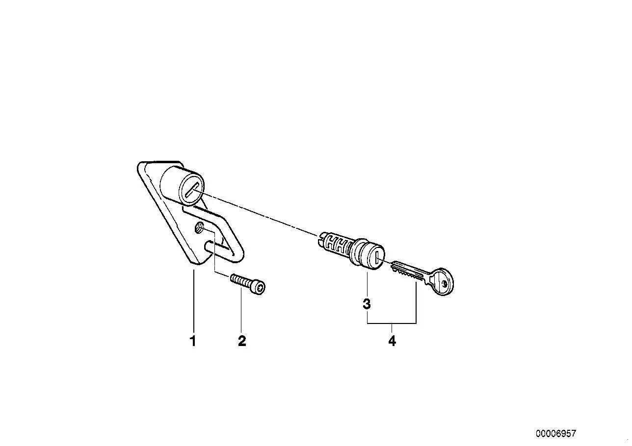 BMW Helmschloss 51252313962