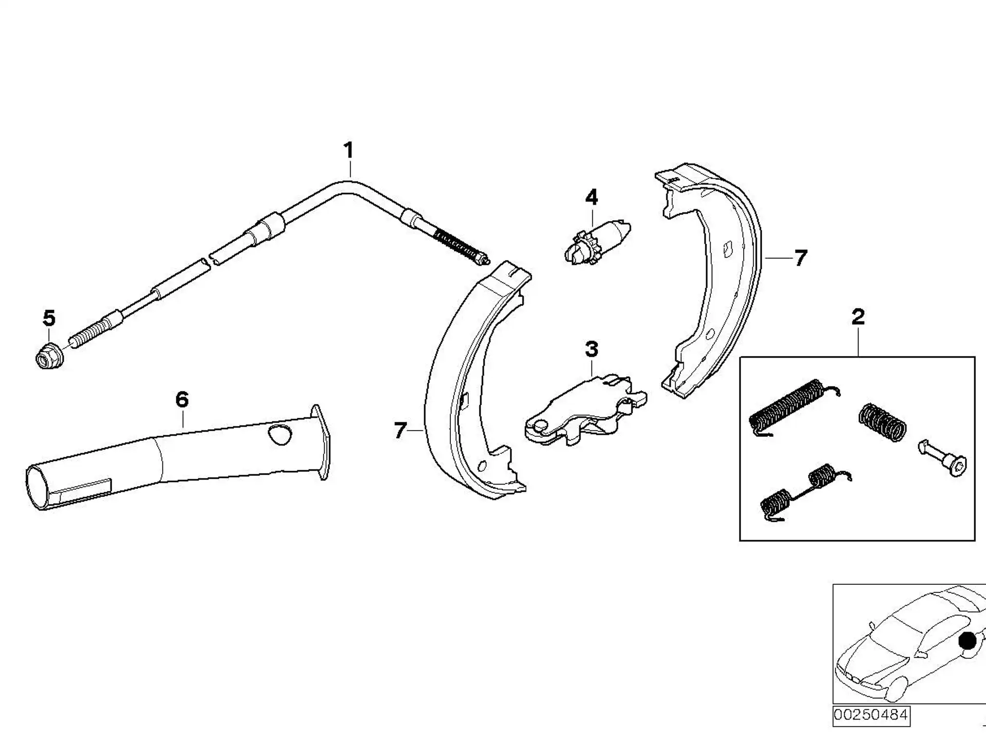 BMW Handbremsbowdenzug rechts E46 34411165020