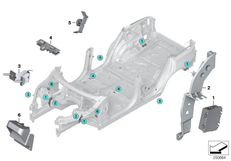BMW Halter links E70 E71 F15 F16 F85 F86 61139144189 - Bildpositi