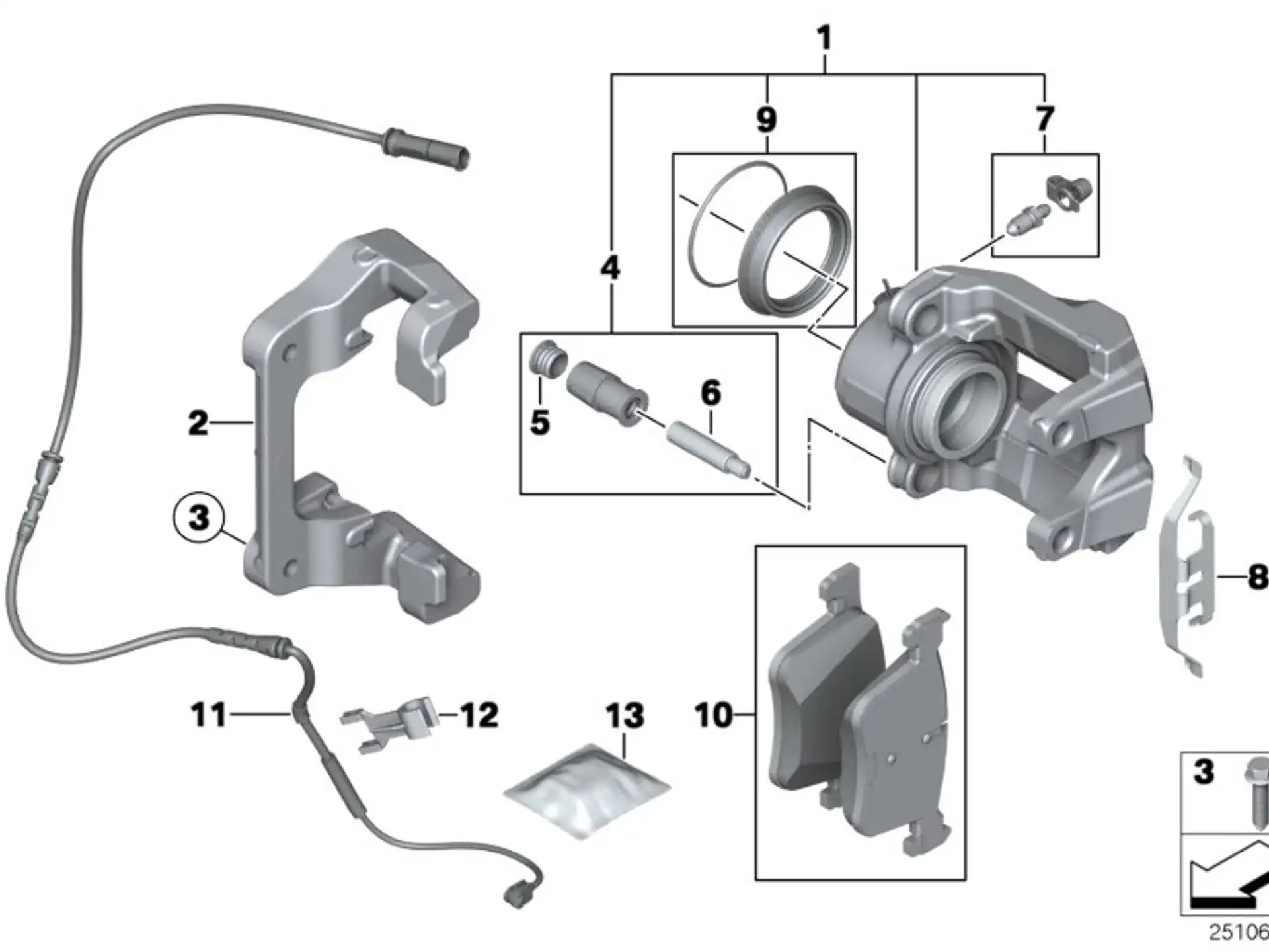 BMW Bremsträger F25 F26 34106856387