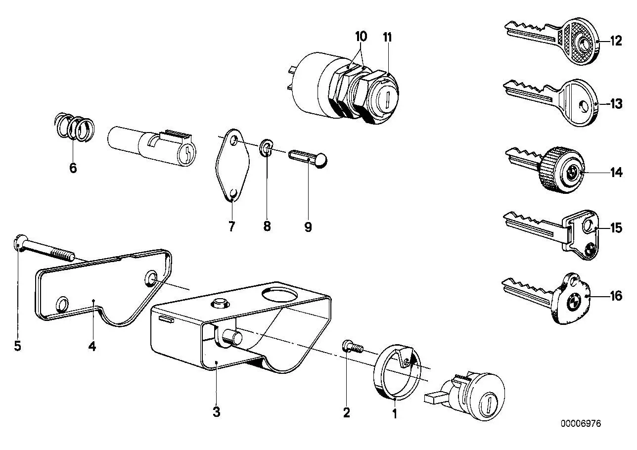 BMW Sechskantmutter R60 R75 R90 R90S R45 R45T R65 R65T 6132124327