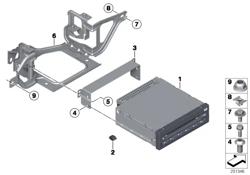 BMW RP DVD-Wechsler F01 F02 F04 F06 F07 F10 F11 F12 F13 F20 F21 F