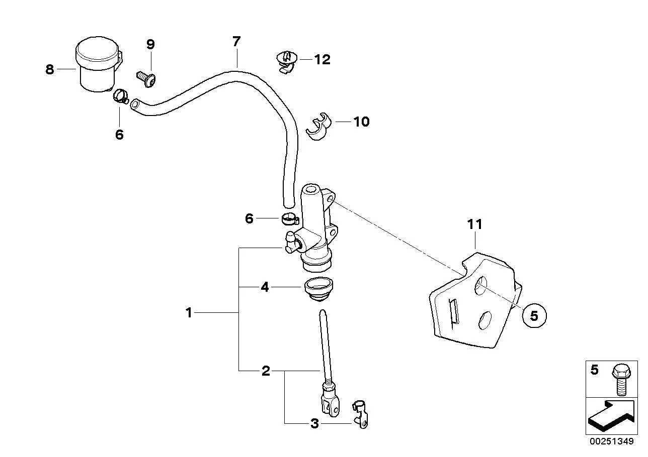 BMW Hauptbremszylinder hinten K70 K71 K72 K73 K75 K80 K81 K82 K83 K84 34217692190