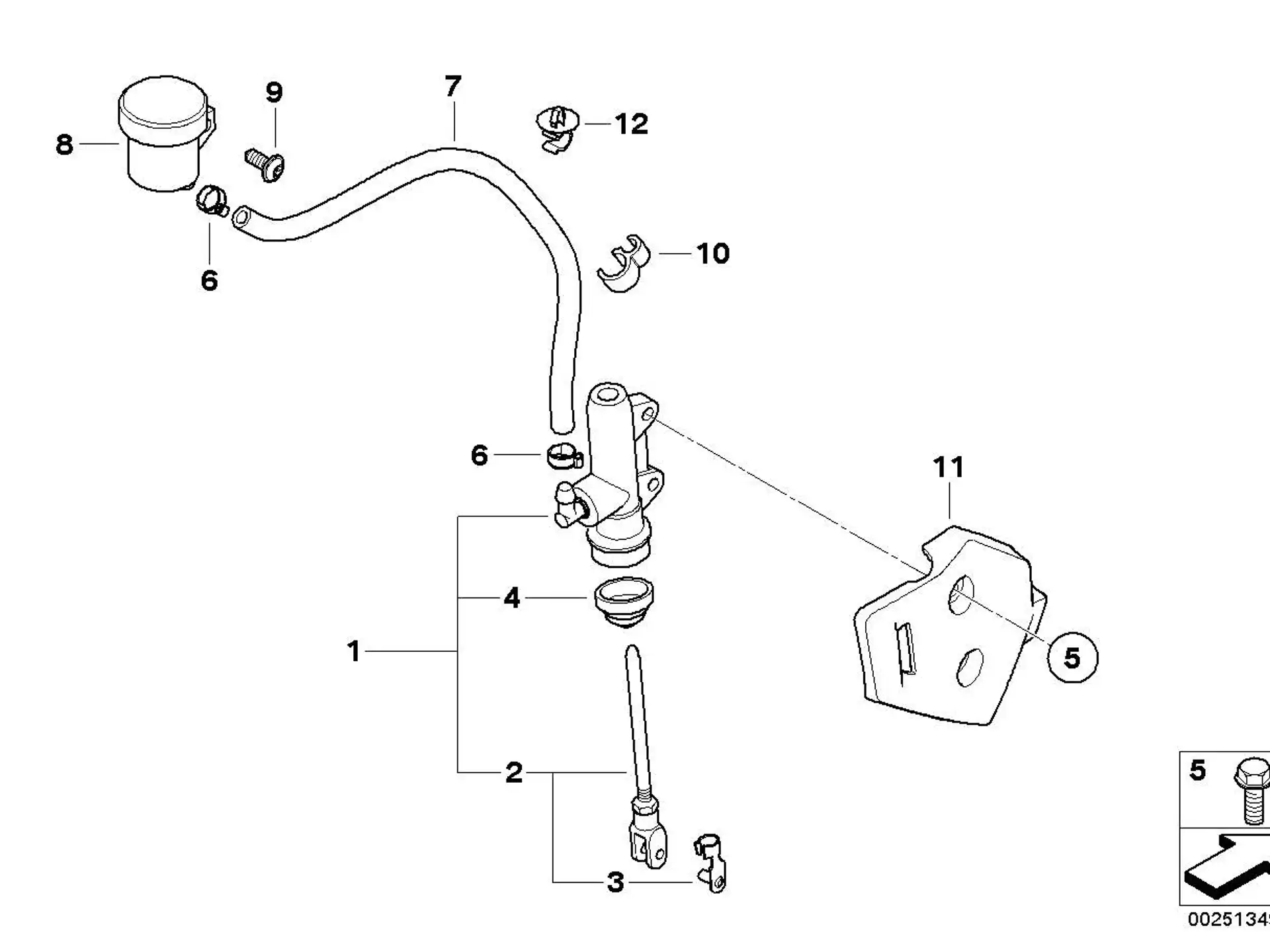 BMW Hauptbremszylinder hinten K70 K71 K72 K73 K75 K80 K81 K82 K83 K84 34217692190