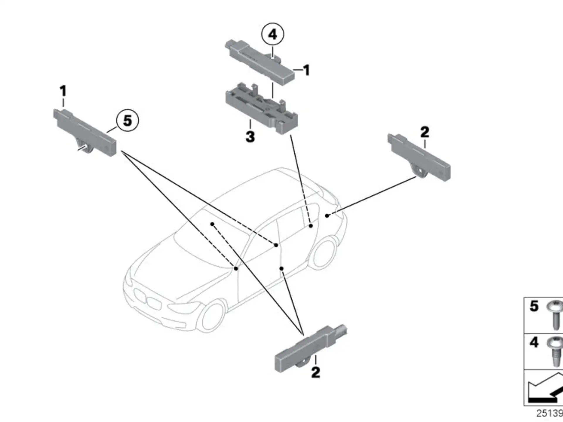 BMW Aussenantenne Komfortzugang F01 F02 F04 F06 F07 F10 F11 F12 F13 F15 F16 F20 F21 F22 F23 F25 F26 F30 F31 F32 F33 F34 F36 F39 F45 F46 F48 F80 F82 F83 F85 F86 F87 F87N F90 F97 F98 G01 G02 G11 G12 G30 G31 G32 I01 I15 F54 F55 F56 F56E F57 F60 65209220831