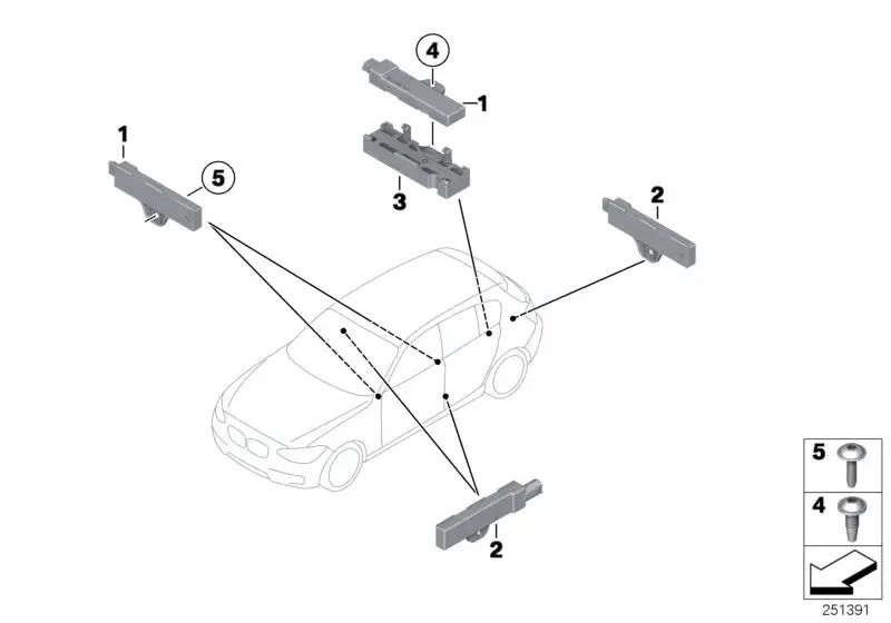 BMW Innenraumantenne Komfortzugang F01 F02 F04 F06 F07 F10 F11 F1