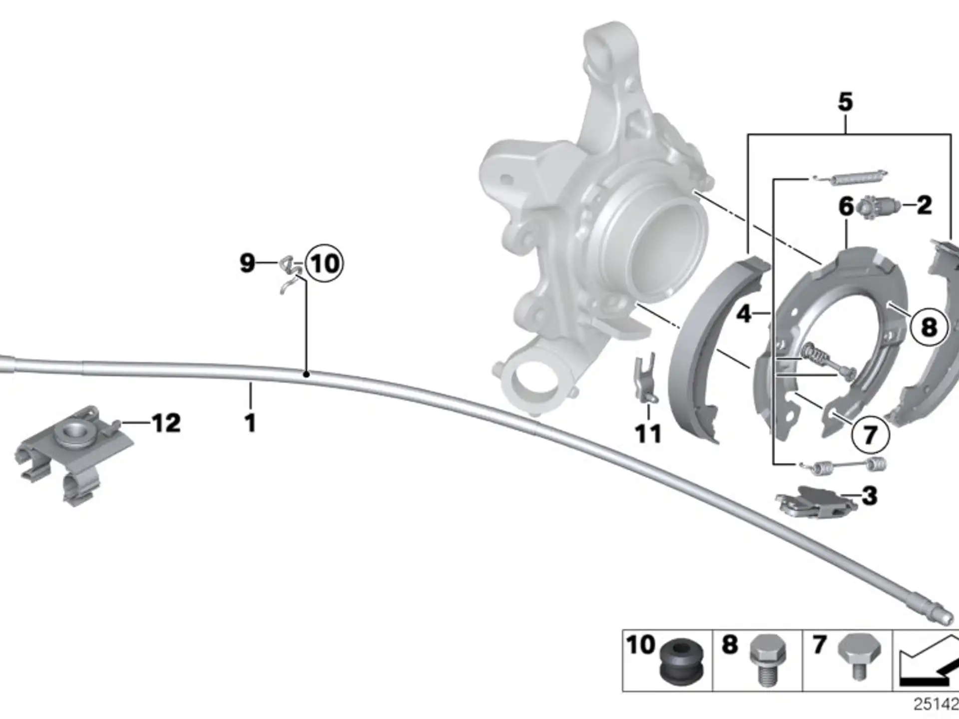 BMW Haltering Bremsbacken E81 E82 E87 E88 E90 E91 E92 E93 F20 F21 F22 F23 F30 F31 F32 F36 34216771429