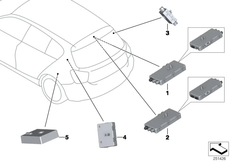 BMW Antennenverstärker AM/FM F20 F21 65209226882