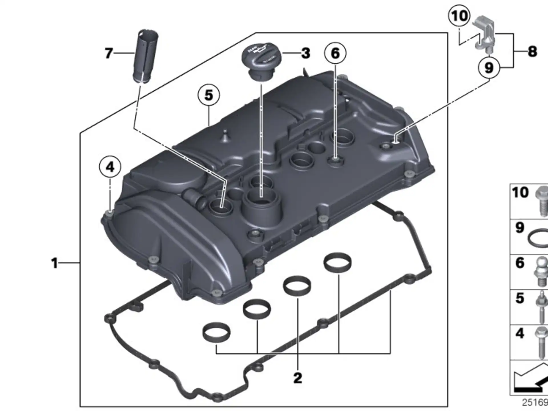 BMW Satz Profildichtung F20 F21 F30 F31 R55 R56 R57 R58 R59 R60 R61 11127582400