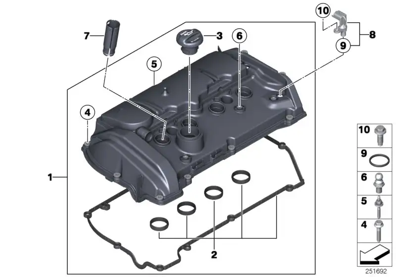 BMW Hülse F20 F21 F30 F31 R55 R56 R57 R58 R59 R60 R61 11127583585