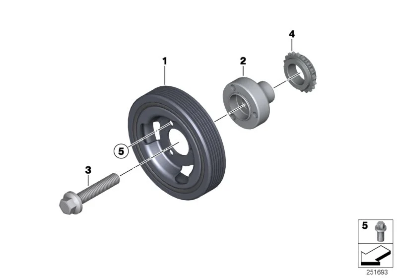 BMW Sechskantschraube F20 F21 F30 F31 R55 R56 R57 R58 R59 R60 R61 11217616164