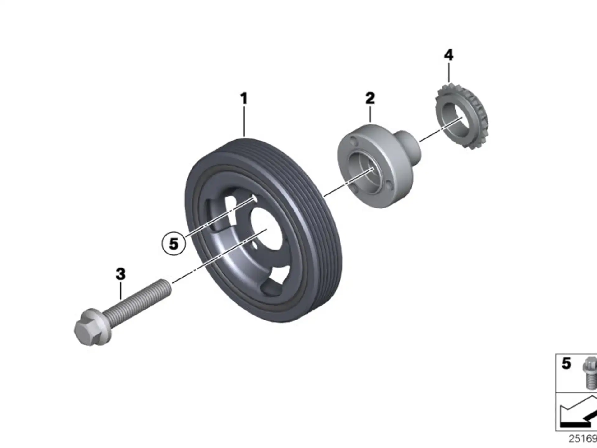 BMW ASA-Schraube F20 F21 F30 F31 R55 R56 R57 R58 R59 R60 R61 07119908222