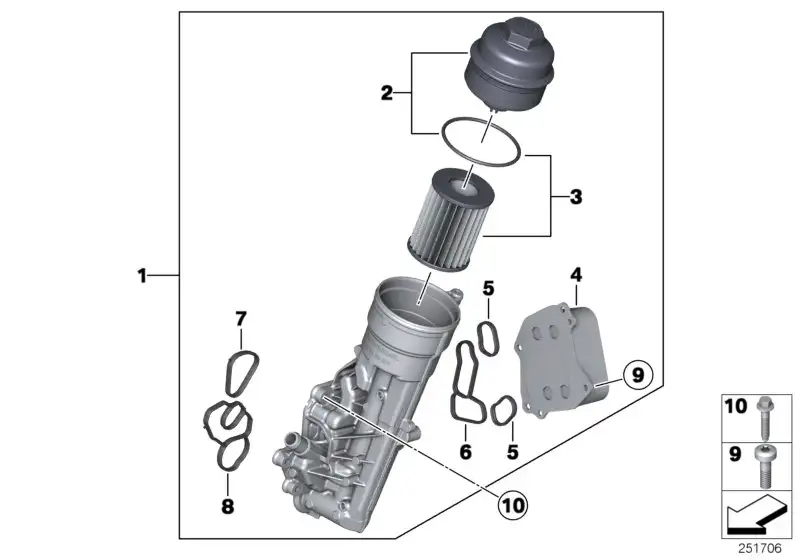 BMW Flachkopfschraube A40 F20 F21 F22 F23 F30 F31 F33 F34 F39 F44