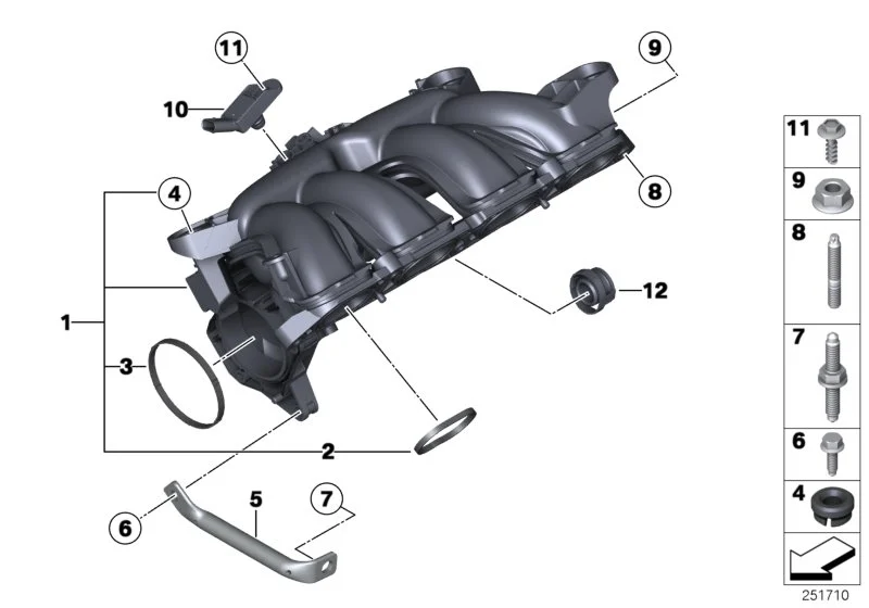 BMW Profildichtung F20 F21 F30 F31 R55 R56 R57 R58 R59 R60 R61 11617528340