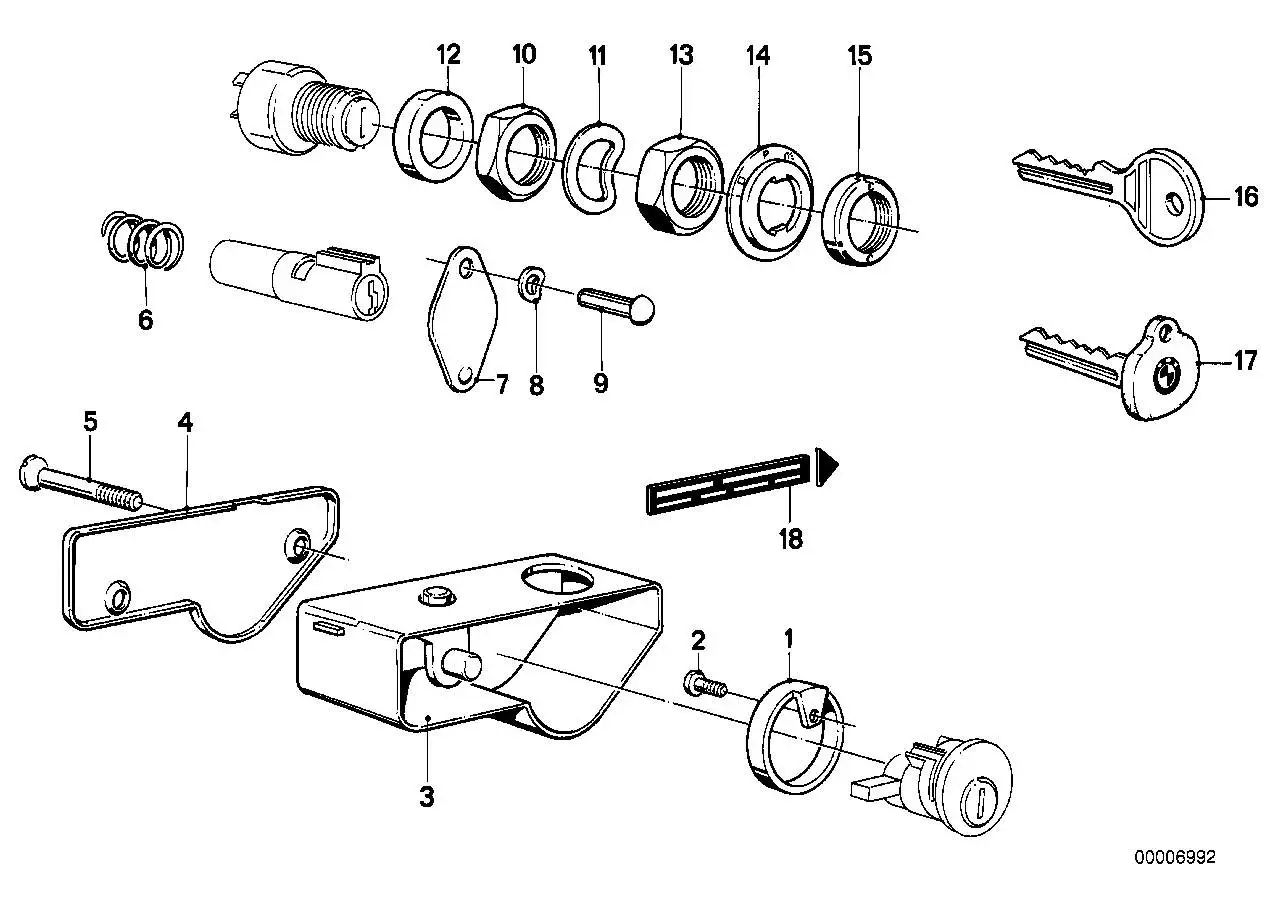 BMW Schlüssel (Rohling) R45 R45T R65 R65T 51251233554