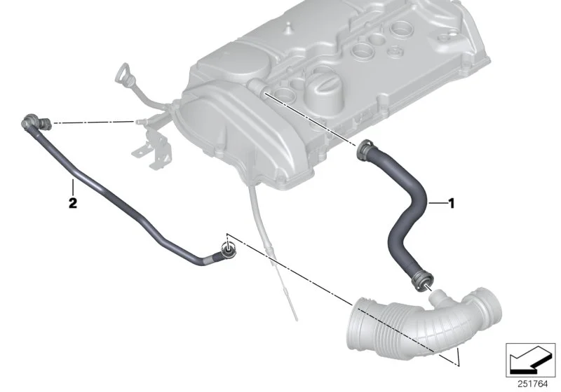 BMW Belüftungsleitung F20 F21 F30 F31 11157614690