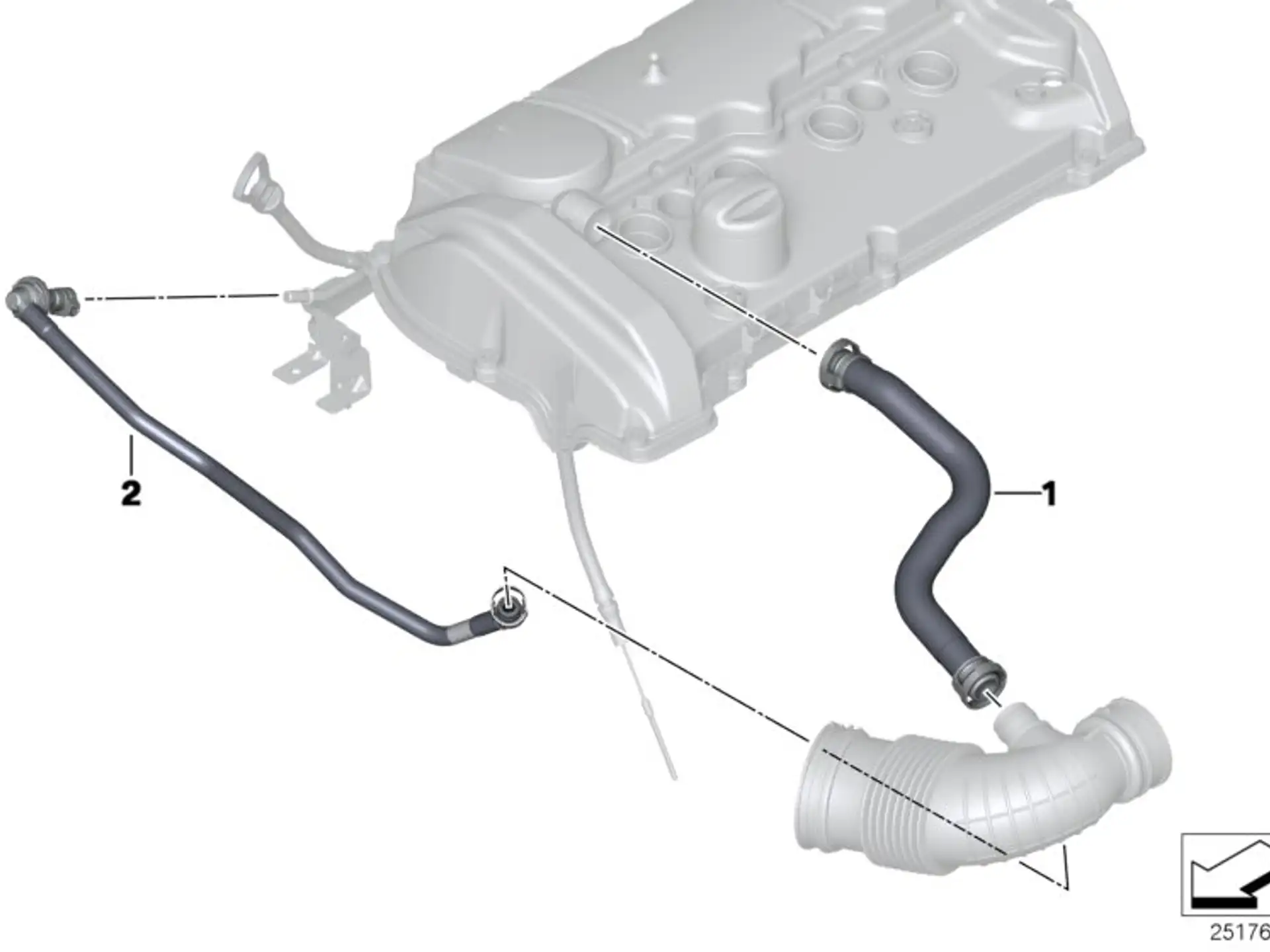 BMW Belüftungsleitung F20 F21 F30 F31 11157614690