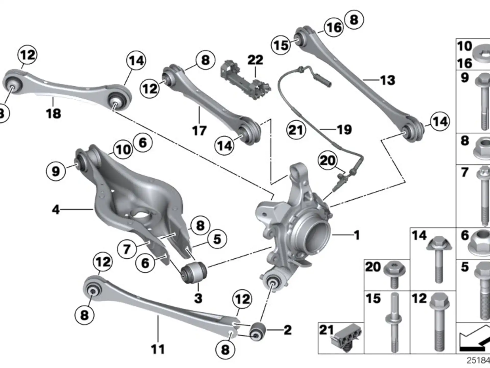 BMW Torxschraube mit Scheibe F20 F21 F22 F23 F30 F32 F33 F34 F36 F91 F92 F93 F95 F96 G05 G07 G11 G12 G14 G15 G16 G20 G21 G28 G29 M40i G30 G31 G32 07119908024